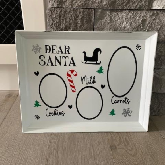 Santa Tray Reclaimed Metal Tray - Picture 1 of 1